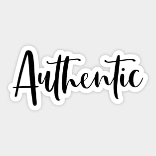 Authentic design in hand lettering Sticker